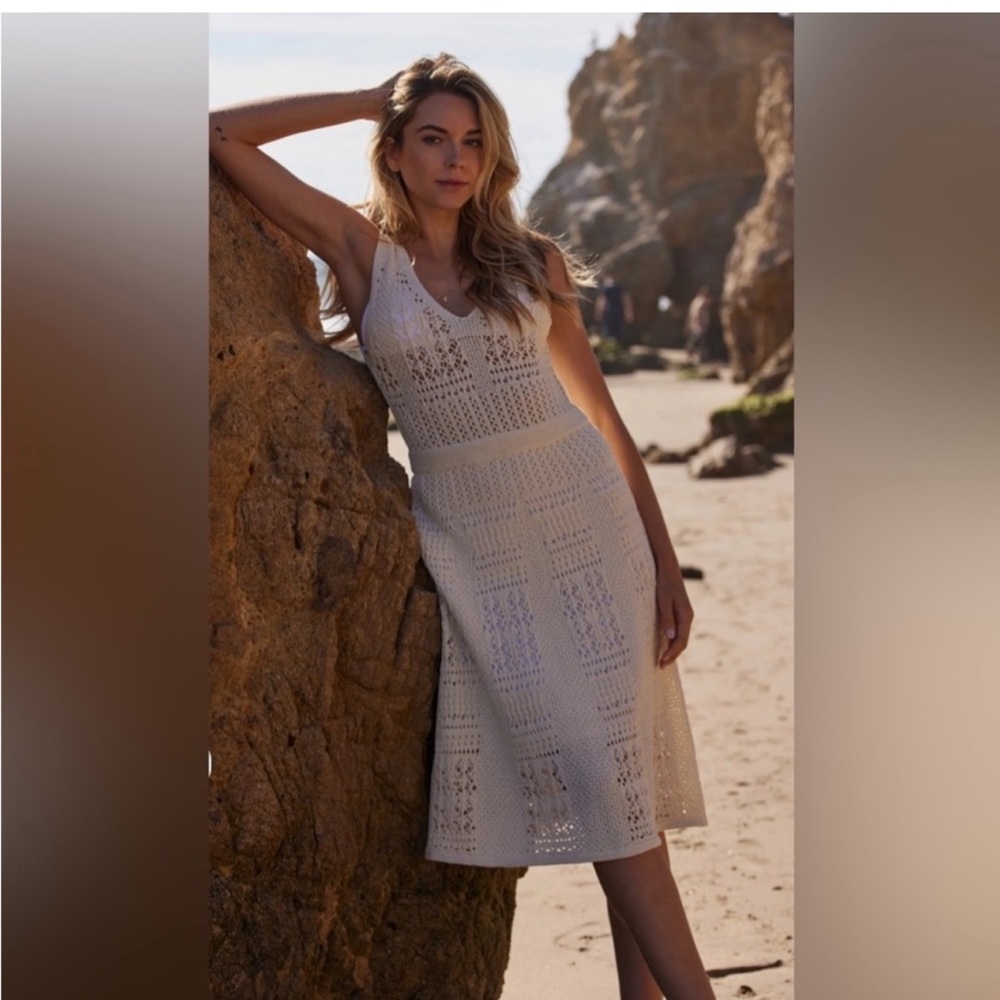 NWT Minnie Rose Elegant White Lace Dress crochet